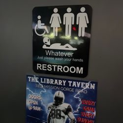 The Library - "Whatever... Just please wash your hands". Nice.