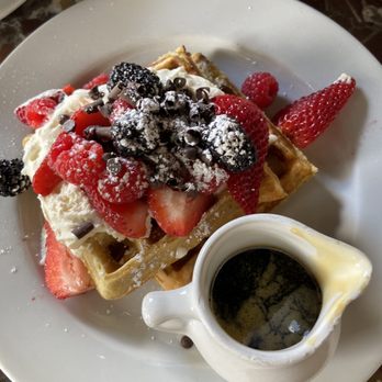 Julienne - Chocolate chip waffles .. A must - New American Near Me - San Marino, California Julienne - Chocolate chip waffles .. A must - New American Near Me - San Marino, California