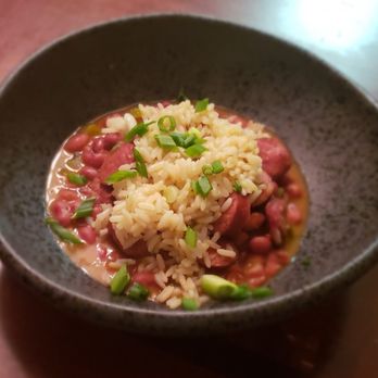Hoppin Johns - Red Beans and Rice. A southern Staple. A side of Hoe Cakes to go with. - Southern Near Me - Charlotte, North Carolina