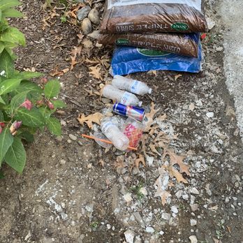 Zef's Masonry - Trash they left behind after they were done. - Masonry/Concrete Near Me