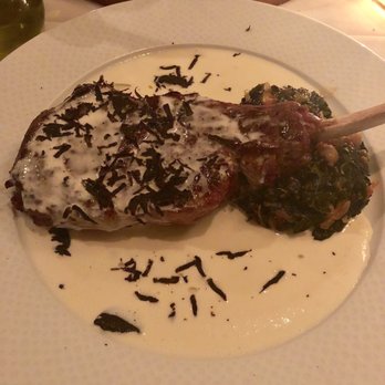 Mangia Qui - Veal chop special with lacinato and garbanzos plus a triple cream Brie bechamel with truffles - Italian Near Me - Harrisburg, Pennsylvania Mangia Qui - Veal chop special with lacinato and garbanzos plus a triple cream Brie bechamel with truffles - Italian Near Me - Harrisburg, Pennsylvania