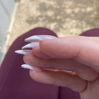 Golden Nails Salon & Spa - Sloppy whit tips - Nail Salons Near Me - Austin, Texas