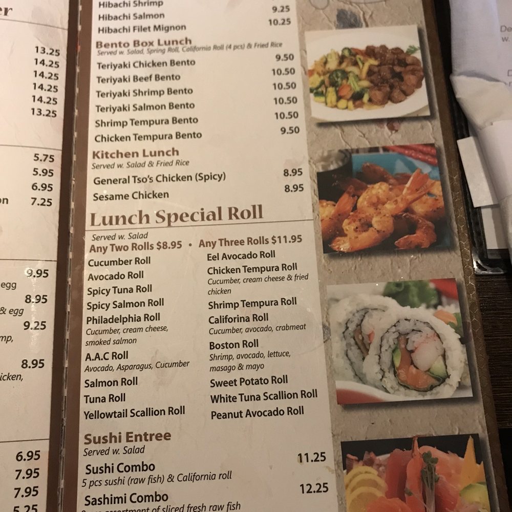 Updated menu Updated menu