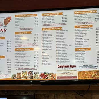 Carytown Gyro - Menu - Halal Near Me - Richmond, Virginia