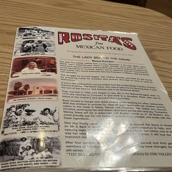 Rosita's Fine Mexican Food - Menu and family story - Mexican Near Me - Mesa, Arizona