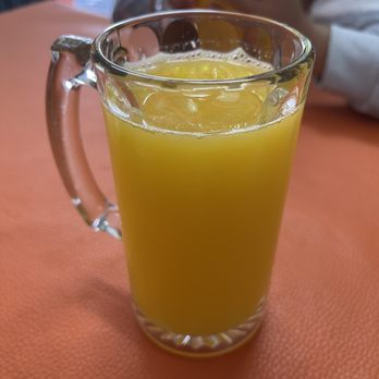 Restaurant Lolita - Big mug of fresh orange juice!! - Mexican Near Me - Puerto Vallarta, JAL