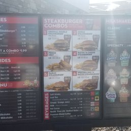 Menu board in drive thru..