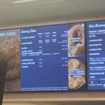 Dunkin' - Bakery classics menu - Donuts Near Me - Fremont, California Dunkin' - Bakery classics menu - Donuts Near Me - Fremont, California