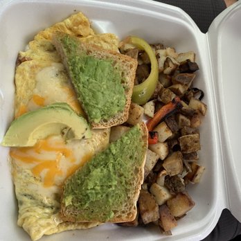 Amelia's - Amelia's Omelette- perfect! Served with homemade avocado toast. - Breakfast & Brunch Near Me - Ocean Isle Beach, North Carolina