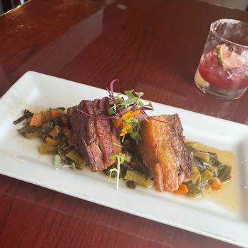 The Chef's Table - Pork Belly with ACV Collard Greens - New American Near Me - Rocklin, California The Chef's Table - Pork Belly with ACV Collard Greens - New American Near Me - Rocklin, California