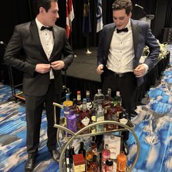 Providential Home Care - Jake looking at Zac wondering what in the world they won!