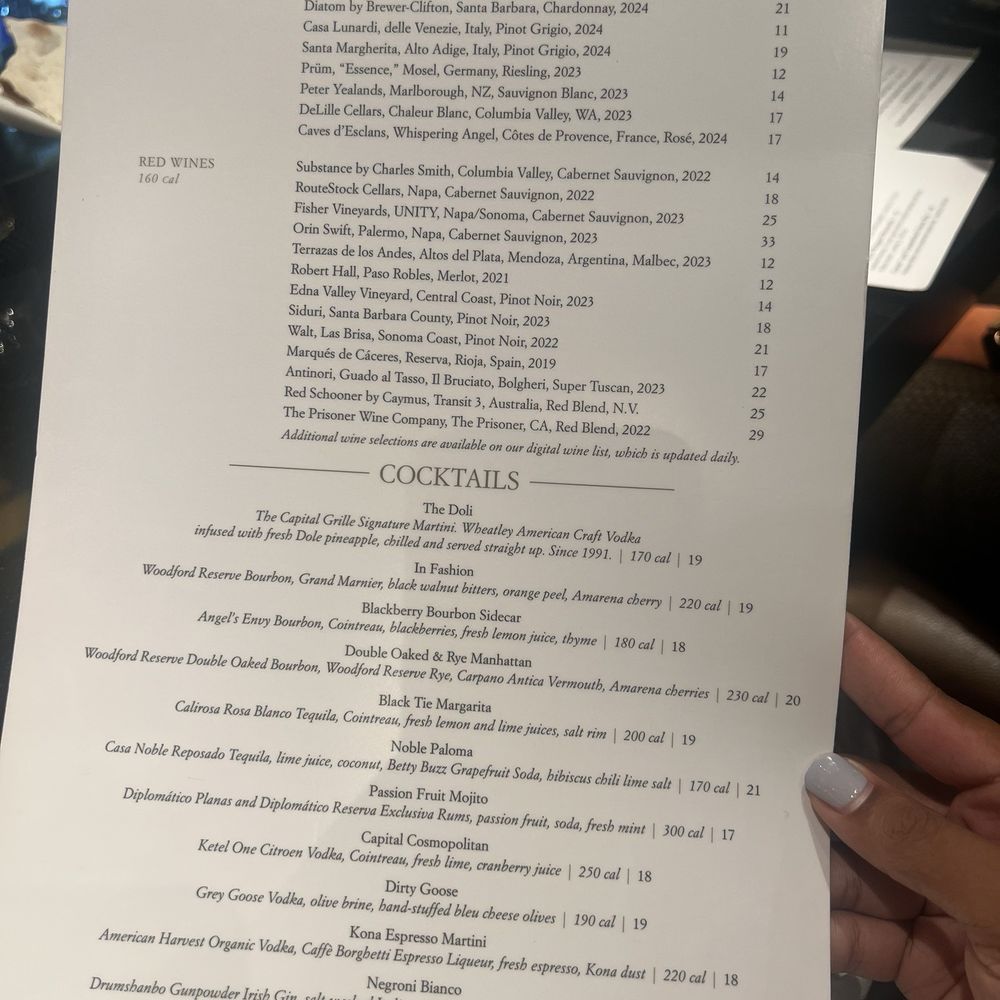 The Capital Grille - Drink menu - Steakhouses Near Me - Burbank, California The Capital Grille - Drink menu - Steakhouses Near Me - Burbank, California