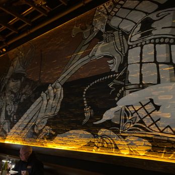 Robata JINYA - Hollywood - Urban Murals on brick! - Japanese Near Me - Los Angeles, California Robata JINYA - Hollywood - Urban Murals on brick! - Japanese Near Me - Los Angeles, California