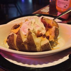Great Northern Bar & Grill - #4 baked potato with cheese, sour cream and bacon