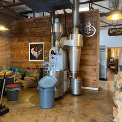 Full City Rooster - Roasting room is right at the front!