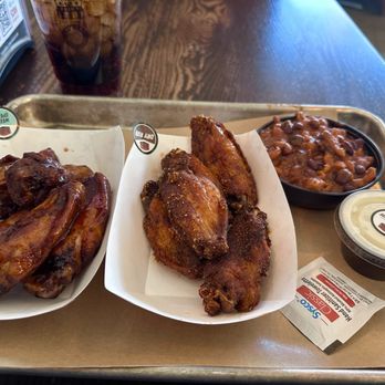 GQue BBQ - Caribbean jerk wings, G-Que dry wings, pit-smoked beans - Southern Near Me - Lakewood, Colorado GQue BBQ - Caribbean jerk wings, G-Que dry wings, pit-smoked beans - Southern Near Me - Lakewood, Colorado