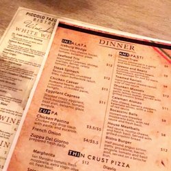Piccolo Fazools Bistro - Menu