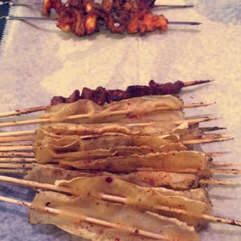 Xin Jiang BBQ - Squid, chicken gizzards and dry tofu - Barbeque Near Me - Houston, Texas Xin Jiang BBQ - Squid, chicken gizzards and dry tofu - Barbeque Near Me - Houston, Texas