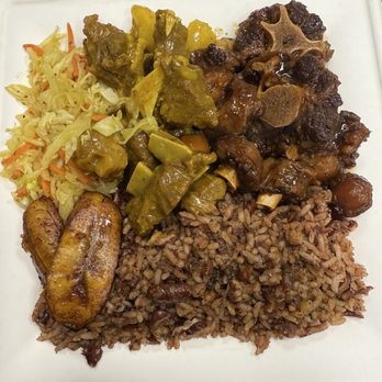 Island Riddim - My curry goat and oxtail plate! - Caribbean Near Me - Round Rock, Texas