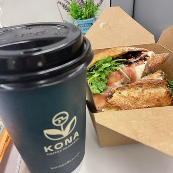 Kona Coffee Roasters - Midtown - Large Kona drip coffee and prosciutto and arugula sandwich - Cafes Near Me - New York, New York Kona Coffee Roasters - Midtown - Large Kona drip coffee and prosciutto and arugula sandwich - Cafes Near Me - New York, New York