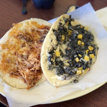 Las Quesadillas - Chicharron Prensado Quesadilla and Huitlacoche Quesadilla - Mexican Near Me - Houston, Texas