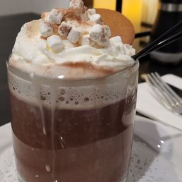 My favorite :) Hot chocolate with cinnamon cookie.