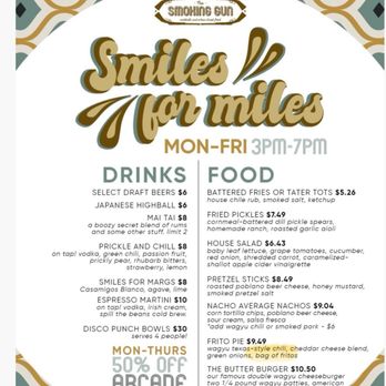 The Smoking Gun - Amazing Happy Hour M-F 3-7PM - American Near Me - San Diego, California The Smoking Gun - Amazing Happy Hour M-F 3-7PM - American Near Me - San Diego, California