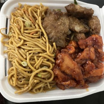 Twin Dragon - Two item combo (Mongolian Pork Chop + Orange Chicken + Chow Mein) - Chinese Near Me - Fullerton, California Twin Dragon - Two item combo (Mongolian Pork Chop + Orange Chicken + Chow Mein) - Chinese Near Me - Fullerton, California