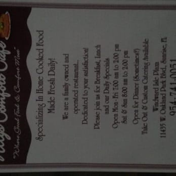 About Time Cafe - Front of menu - Breakfast & Brunch Near Me - Sunrise, Florida