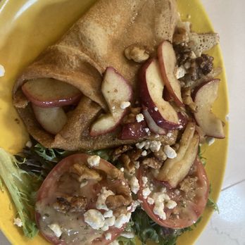 Banana Cafe - French country crepe with apples (comes with salad) - French Near Me - Key West, Florida