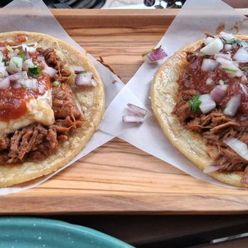 Quiubo - 1/2 order of birria tacos ($11): braised beef, chihuahua cheese, salsa martajada, red onion - Mexican Near Me - Naperville, Illinois Quiubo - 1/2 order of birria tacos ($11): braised beef, chihuahua cheese, salsa martajada, red onion - Mexican Near Me - Naperville, Illinois