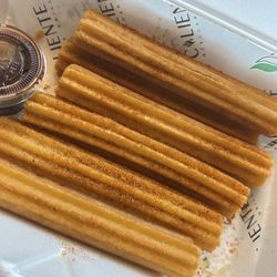 Caliente Mexican Grill - Churros. Covered in tajin spices instead of cinnamon