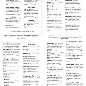 Viva Zapata - the menu of the restaurant - Mexican Near Me - Coats, North Carolina Viva Zapata - the menu of the restaurant - Mexican Near Me - Coats, North Carolina