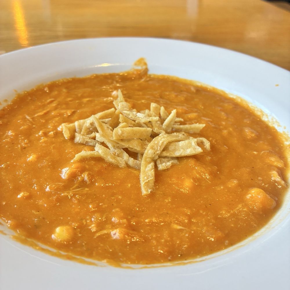 Papa Del's Pizza - Close up of Tortilla soup - Pizza Near Me - Champaign, Illinois Papa Del's Pizza - Close up of Tortilla soup - Pizza Near Me - Champaign, Illinois