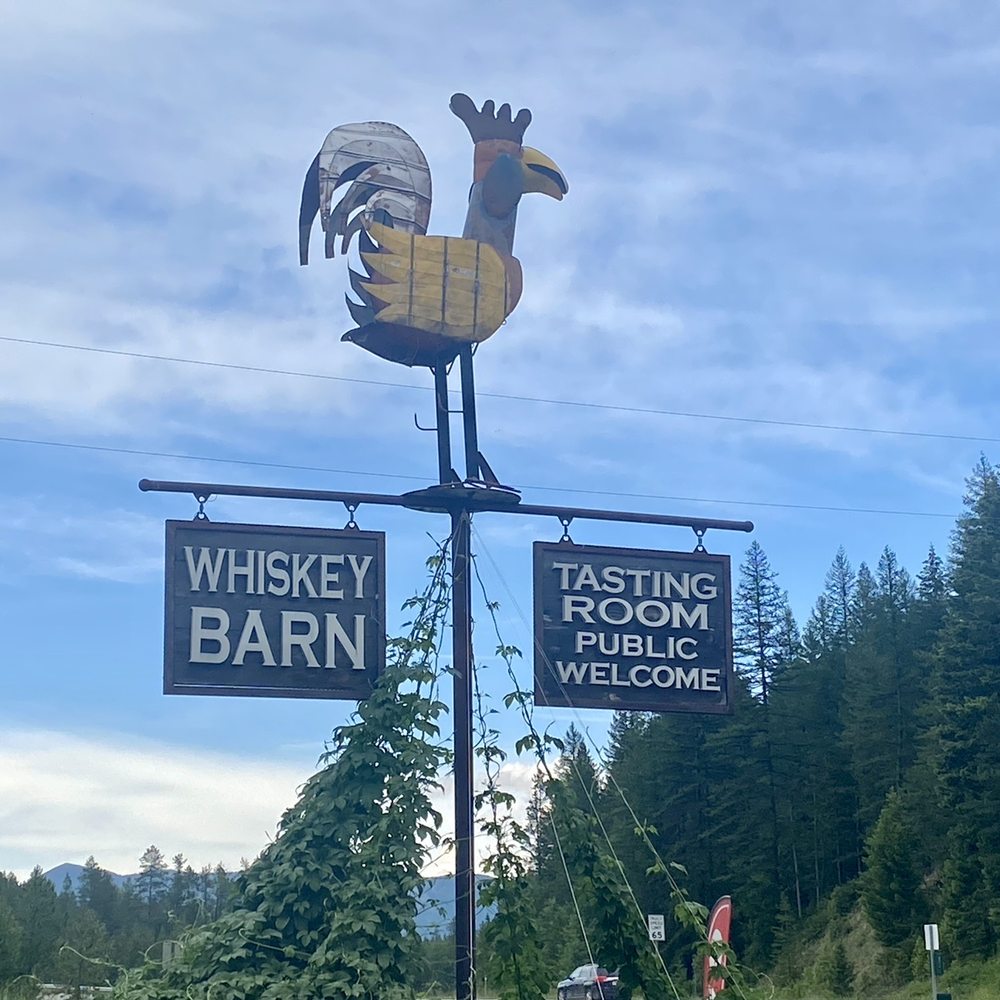 Glacier Distilling Company - Road Sign - Beer, Wine & Spirits Near Me - Coram, Montana