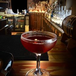 CLOCK Restoration - Here's looking at you kid! A custom made prohibition style cocktail served on our copper bar