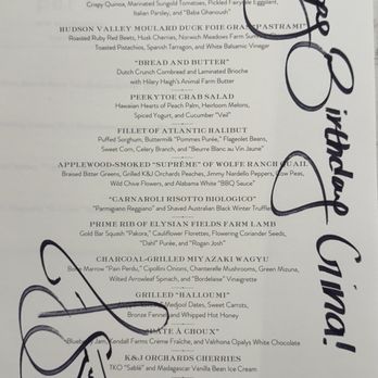 Per Se - My happy birthday menu - French Near Me - New York, New York