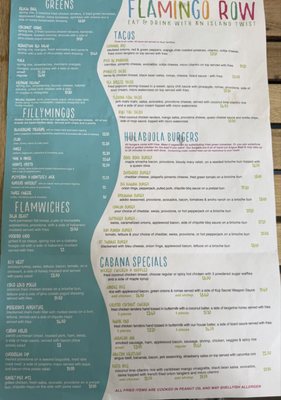 Menu photo 1 Flamingo Row Paducah, KY Menu photo 1 Flamingo Row Paducah, KY