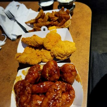 Buffalo Wild Wings - 8 Honey BBQ, 8 Buffalo dry rub, wedges, Pepsi, bleu cheese - $19.57 - Chicken Wings Near Me - Yukon, Oklahoma