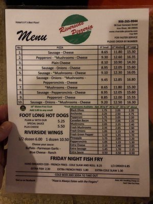 Menu photo 5 Riverside Bar & Pizzeria Iron River, MI Menu photo 5 Riverside Bar & Pizzeria Iron River, MI