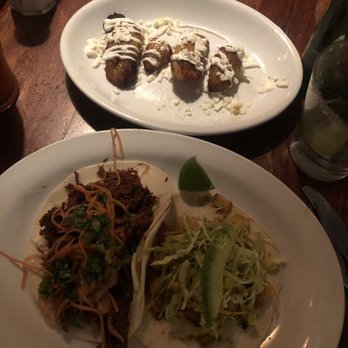 El Alma - Fried plantains, shrimp taco, and barbocoa taco. - Mexican Near Me - Austin, Texas El Alma - Fried plantains, shrimp taco, and barbocoa taco. - Mexican Near Me - Austin, Texas