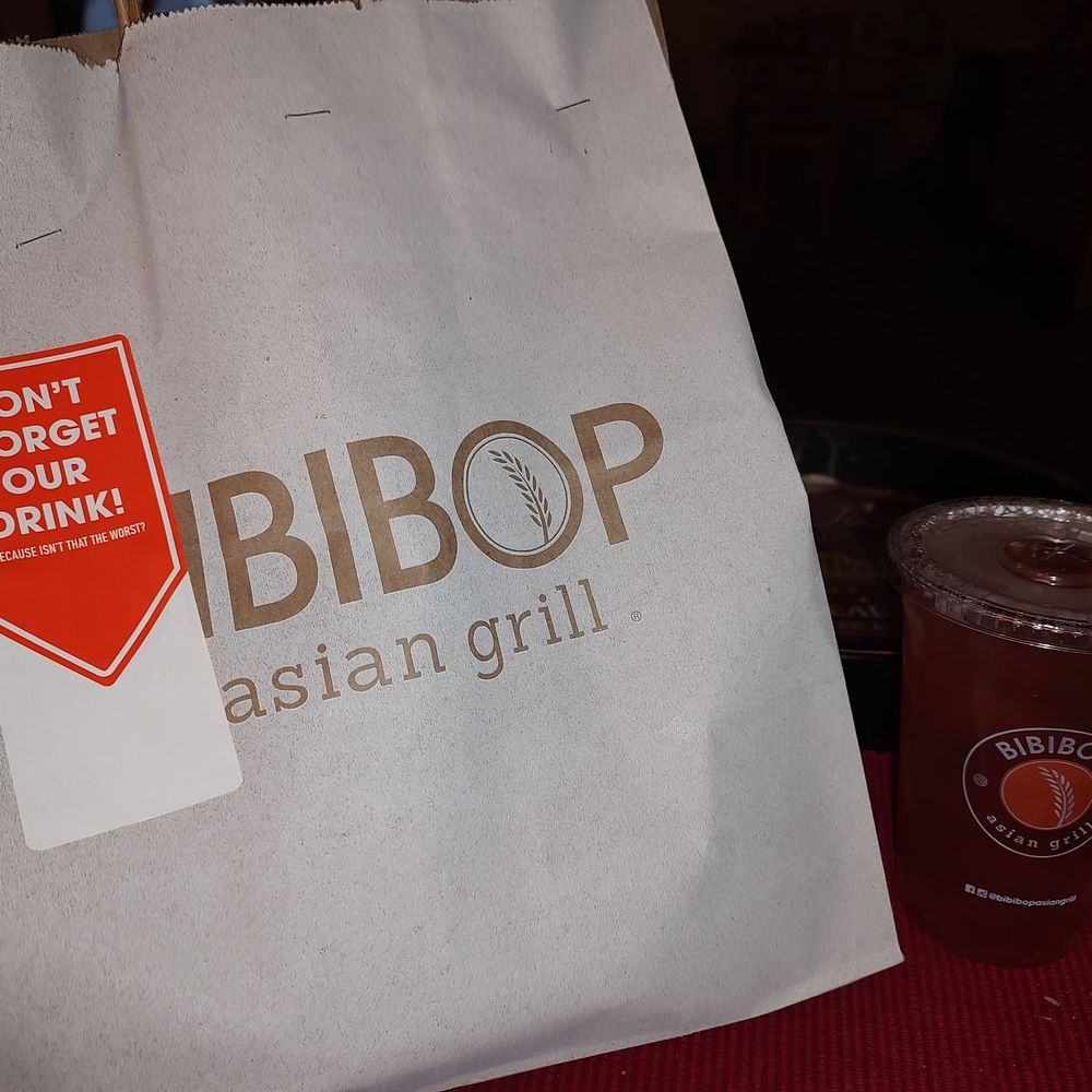 BIBIBOP Asian Grill - Take out bag and mymbo tropical tea - Asian Fusion Near Me - Carmel, Indiana BIBIBOP Asian Grill - Take out bag and mymbo tropical tea - Asian Fusion Near Me - Carmel, Indiana