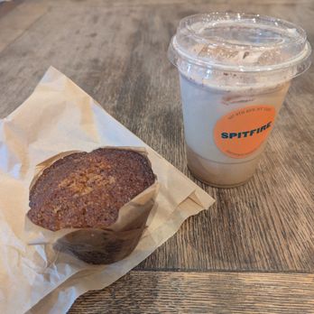 Spitfire Cheese and Sundry - Carrot cake cornbread, iced black sesame cinnamon latte - Cafes Near Me - New York, New York Spitfire Cheese and Sundry - Carrot cake cornbread, iced black sesame cinnamon latte - Cafes Near Me - New York, New York
