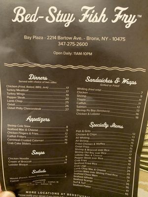 Menu photo 2 Bed - Stuy Fish Fry The Bronx, NY