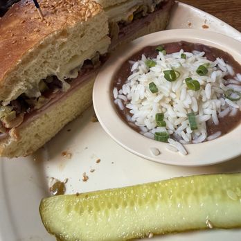 Napoleon House - Muffuletta Sandwich 1/2 with side of red beans and rice. - American Near Me - New Orleans, Louisiana