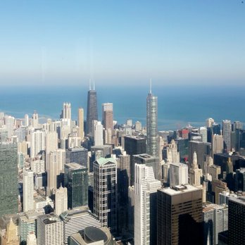 Willis Tower - View from The Willis Tower (aka Sears Tower). The John Hancock Center is the tall dark building. - Landmarks & Historical Buildings Near Me - Chicago, Illinois Willis Tower - View from The Willis Tower (aka Sears Tower). The John Hancock Center is the tall dark building. - Landmarks & Historical Buildings Near Me - Chicago, Illinois