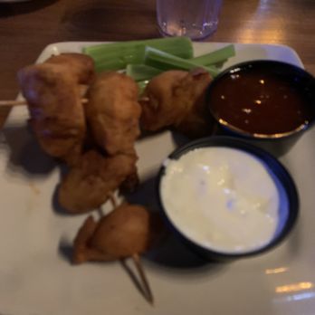 Beer Barrel Pizza and Grill - Grilled chicken skewers that came out breads nuggets - Pizza Near Me - Columbus, Ohio Beer Barrel Pizza and Grill - Grilled chicken skewers that came out breads nuggets - Pizza Near Me - Columbus, Ohio