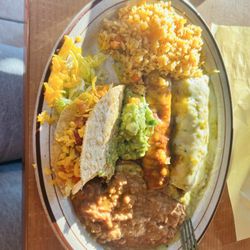 The chicken fajita enchilada was my favorite on the Julissa plate. Excellent food!
