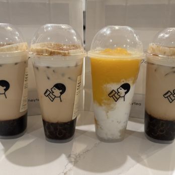 Heytea - Supreme Brown Sugar Bobo Milk and Mango Grapefruit Boom - Bubble Tea Near Me - Sunnyvale, California