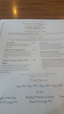 Menu photo 6 Four Corners Restaurant & Fuel Stop Ainsworth, IA